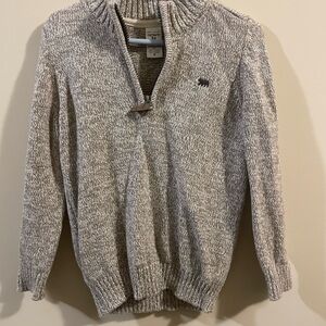 Carter's Gray Knit Quarter-Zip Sweater